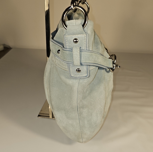 Extremely Rare Vintage Coach legant Light Blue Suede Shoulder Bag - Picture 3 of 13
